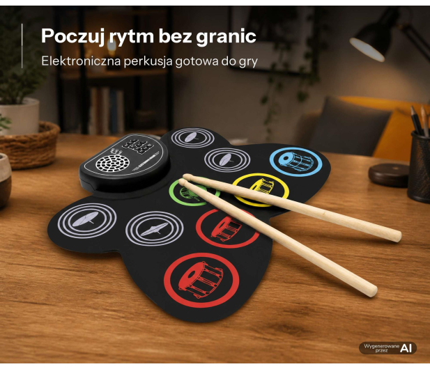 MusicMate Perkusja zwijana MM-DRM15 Play'n'Roll - 1588195 - zdjęcie 9